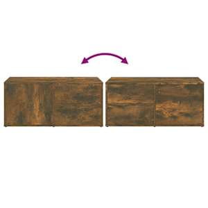 TV skříňka kouřový dub 80 x 34 x 36 cm kompozitní dřevo - obrázek 9