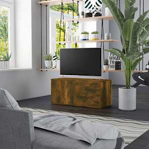 TV omarica dimljeni hrast 80x34x36 cm inženirski les