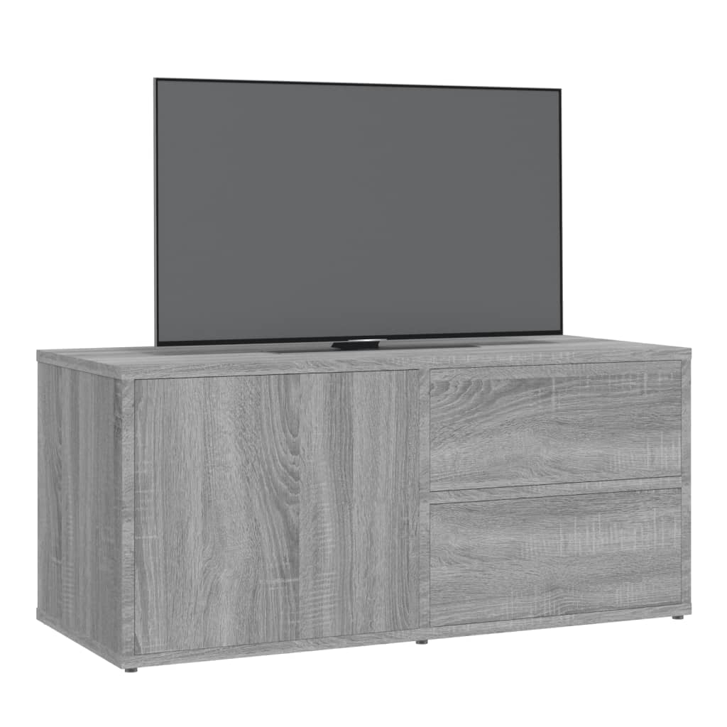 Televizoriaus spintelė, pilka ąžuolo, 80x34x36cm, mediena | Stepinfit.lt