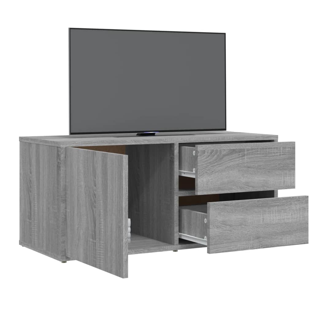 TV omarica siva sonoma 80x34x36 cm inženirski les