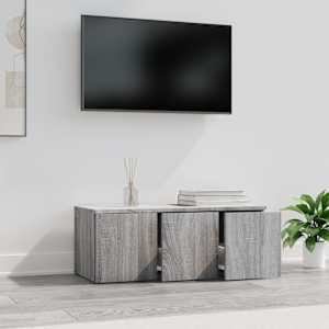 TV skříňka šedá sonoma 80x34x30 cm kompozitní dřevo - obrázek 3