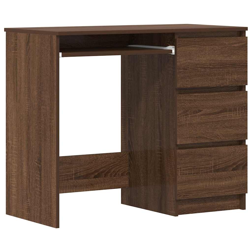 vidaXL Psací stůl hnědý dub 90 x 45 x 76 cm kompozitní dřevo