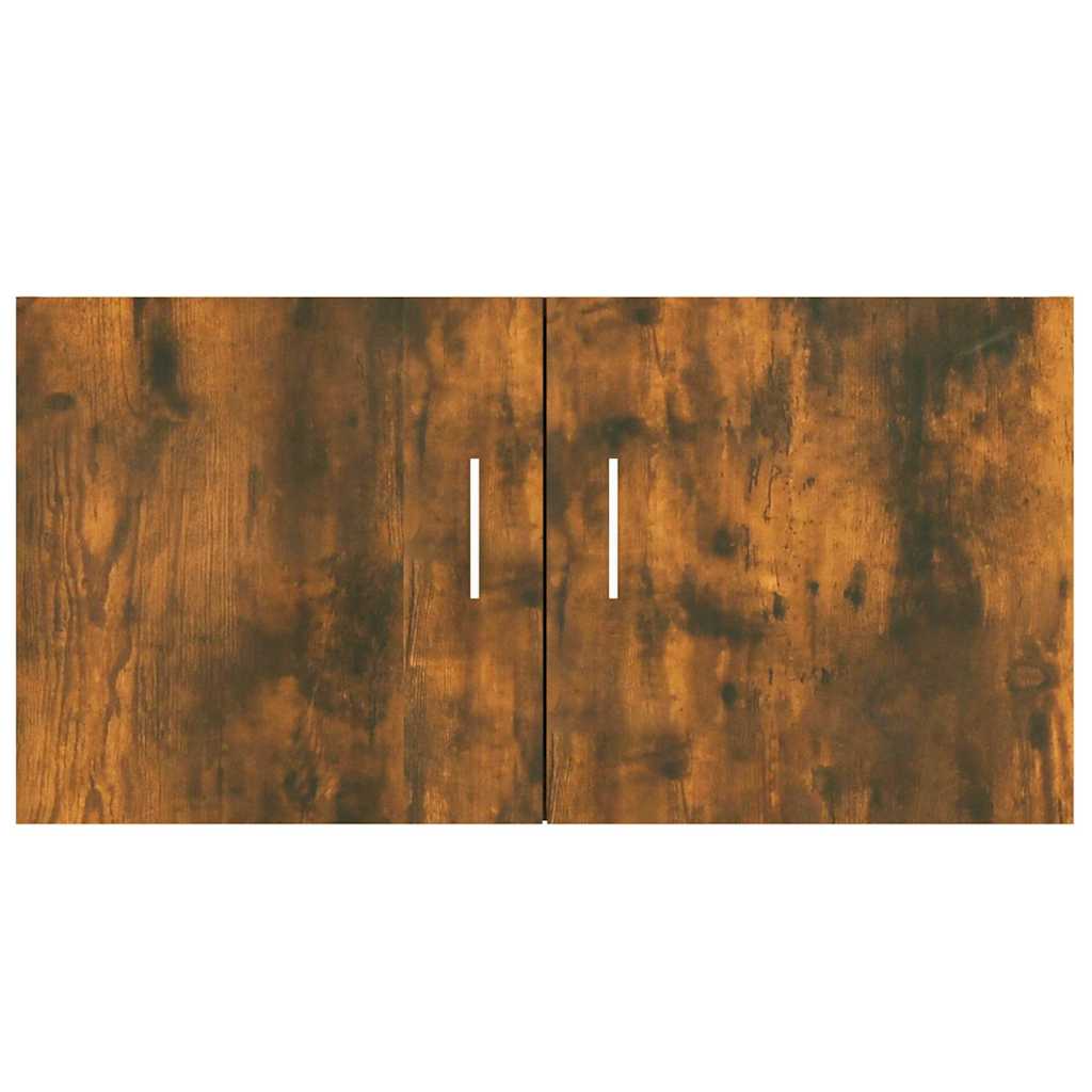 Armoire Murale Rangement Salon Intérieur Gris Béton Bois d’Ingénierie
