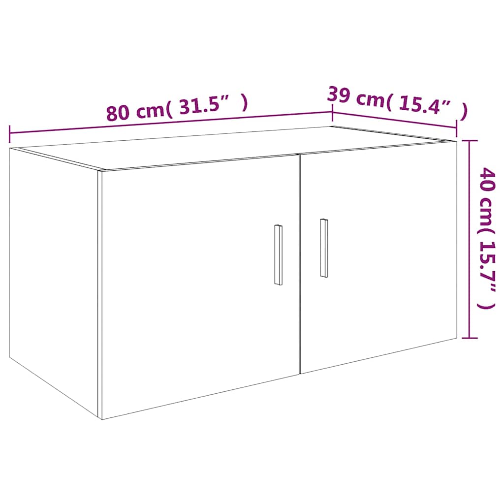 Armoire Murale Rangement Salon Intérieur Gris Béton Bois d’Ingénierie