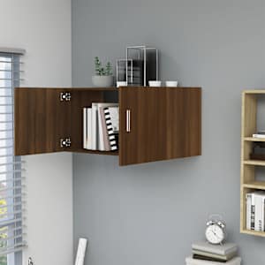 vidaXL Wall Mounted Cabinet Brown Oak 80x39x40 cm Engineered Wood