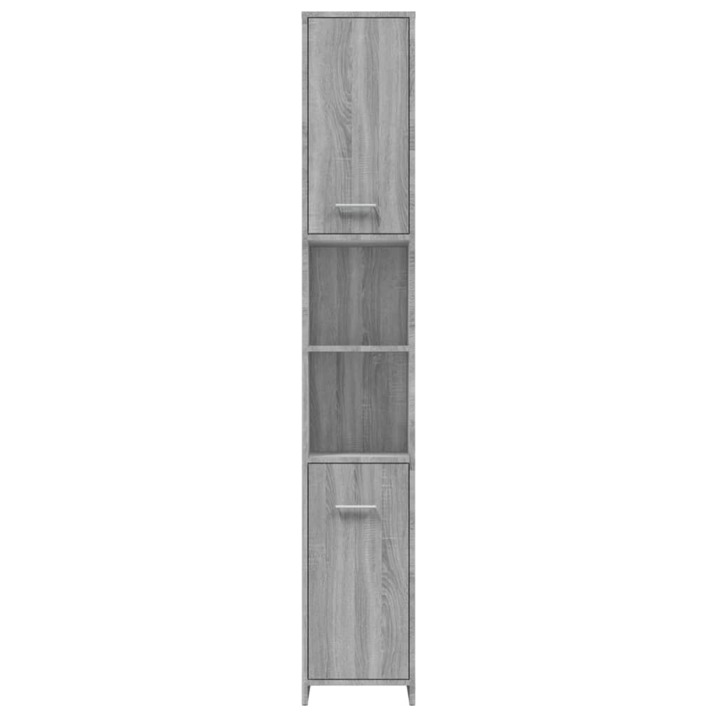 vidaXL Armadietto Bagno Grigio Sonoma 30x30x183,5 cm Legno Multistrato