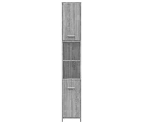 vidaXL Armadietto Bagno Grigio Sonoma 30x30x183,5 cm Legno Multistrato