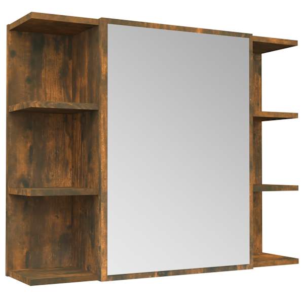 vidaXL vannitoa peegelkapp, suitsutatud tamm, 80x20,5x64 cm, tehispuit