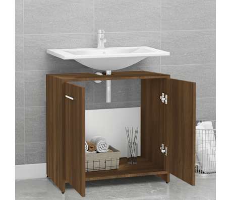 vidaXL Armoire de bain Ch&ecirc;ne marron 60x33x60 cm Bois d'ing&eacute;nierie