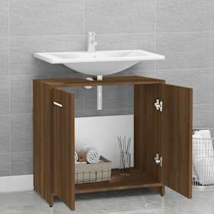 vidaXL Armoire de bain Ch&ecirc;ne marron 60x33x60 cm Bois d'ing&eacute;nierie