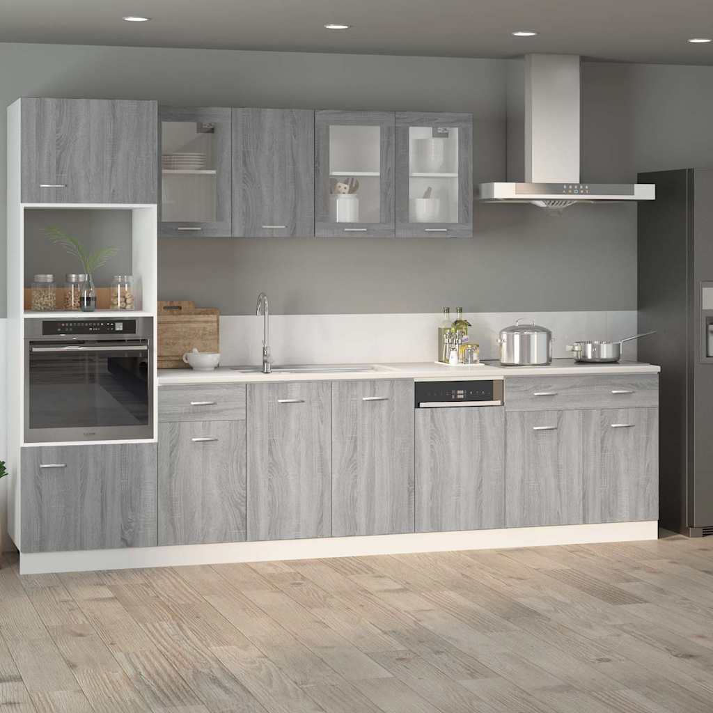 vidaXL Onderkast met lade Lyon 80x46x81,5 cm bewerkt hout grijs sonoma, foto 2