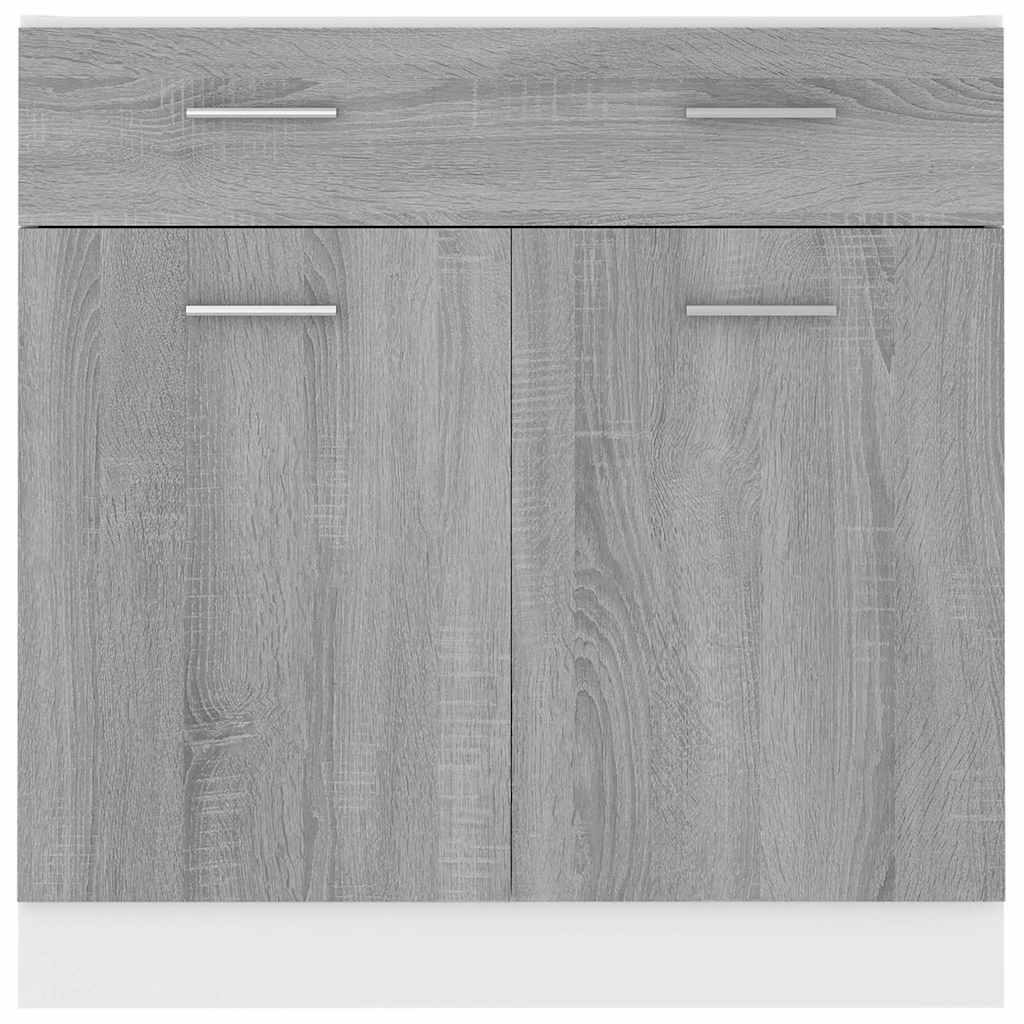 vidaXL Onderkast met lade Lyon 80x46x81,5 cm bewerkt hout grijs sonoma, foto 4