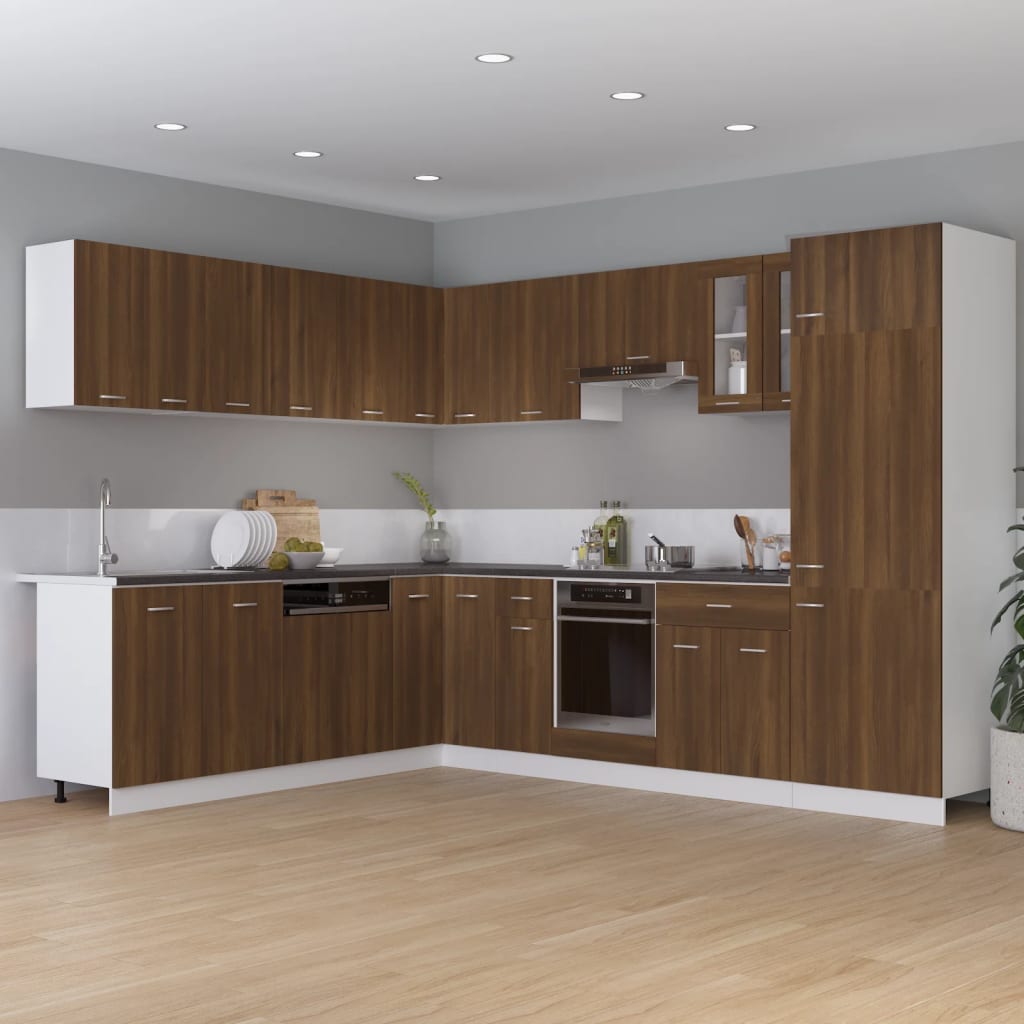 vidaXL Keukenkastje 75,5x75,5x80,5 cm bewerkt hout bruin eikenkleur afbeelding