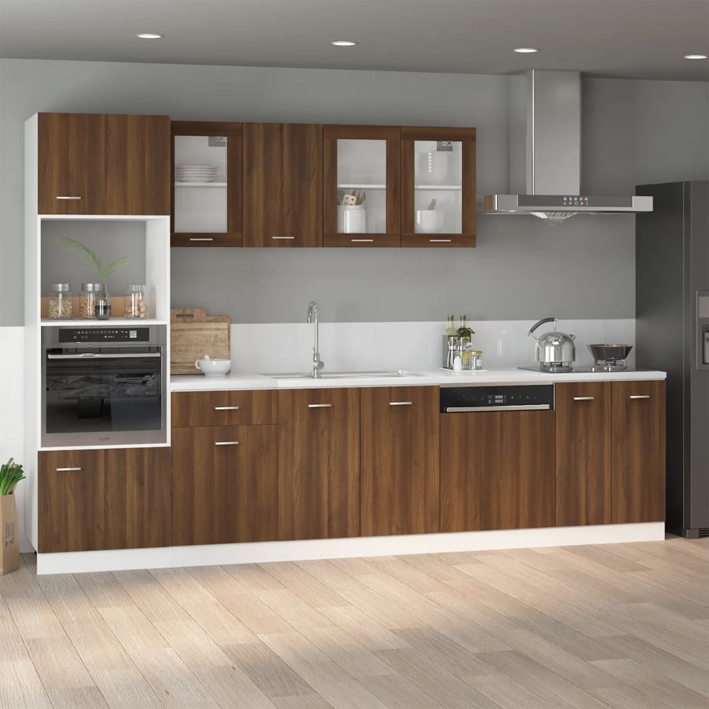 vidaXL Magnetronkast Lyon 60x57x207 cm bewerkt hout bruin eikenkleur afbeelding