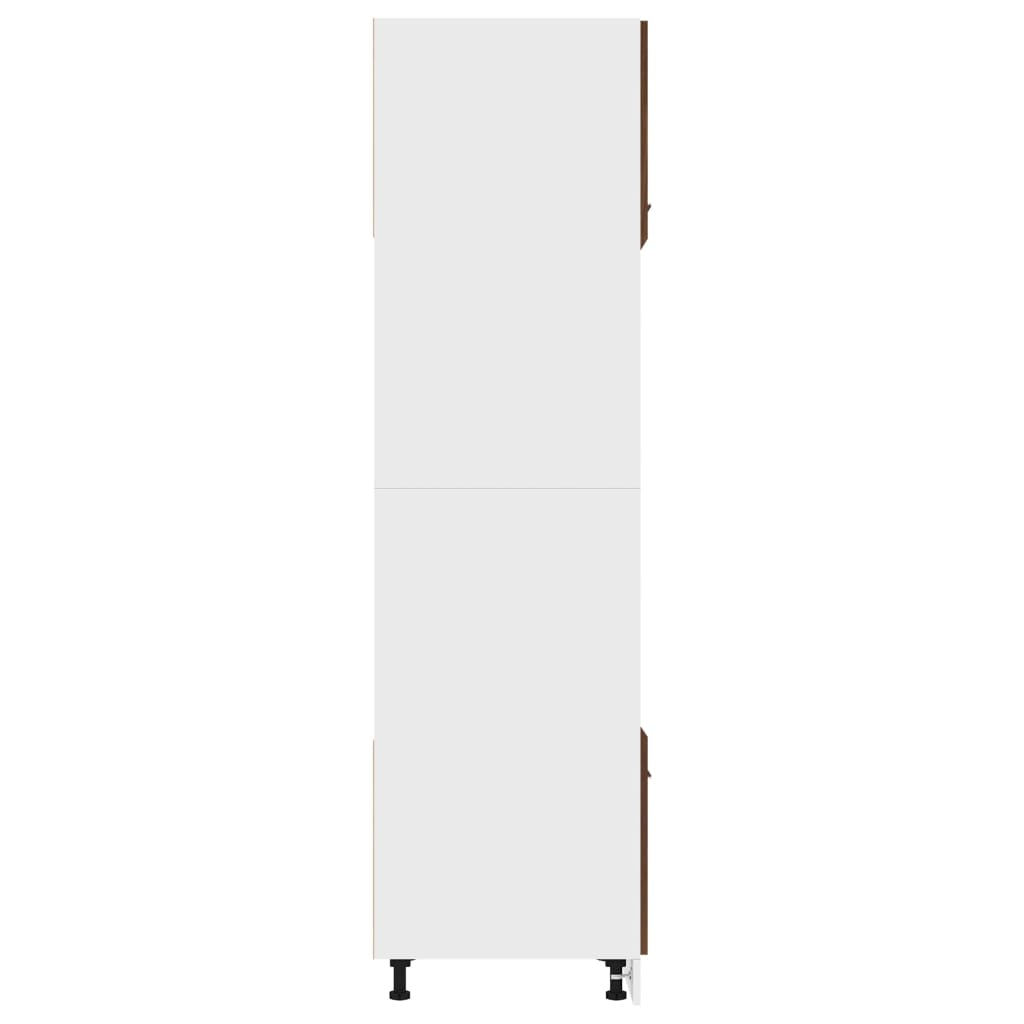 Skříňka na mikrovlnku hnědý dub 60x57x207 cm kompozitní dřevo