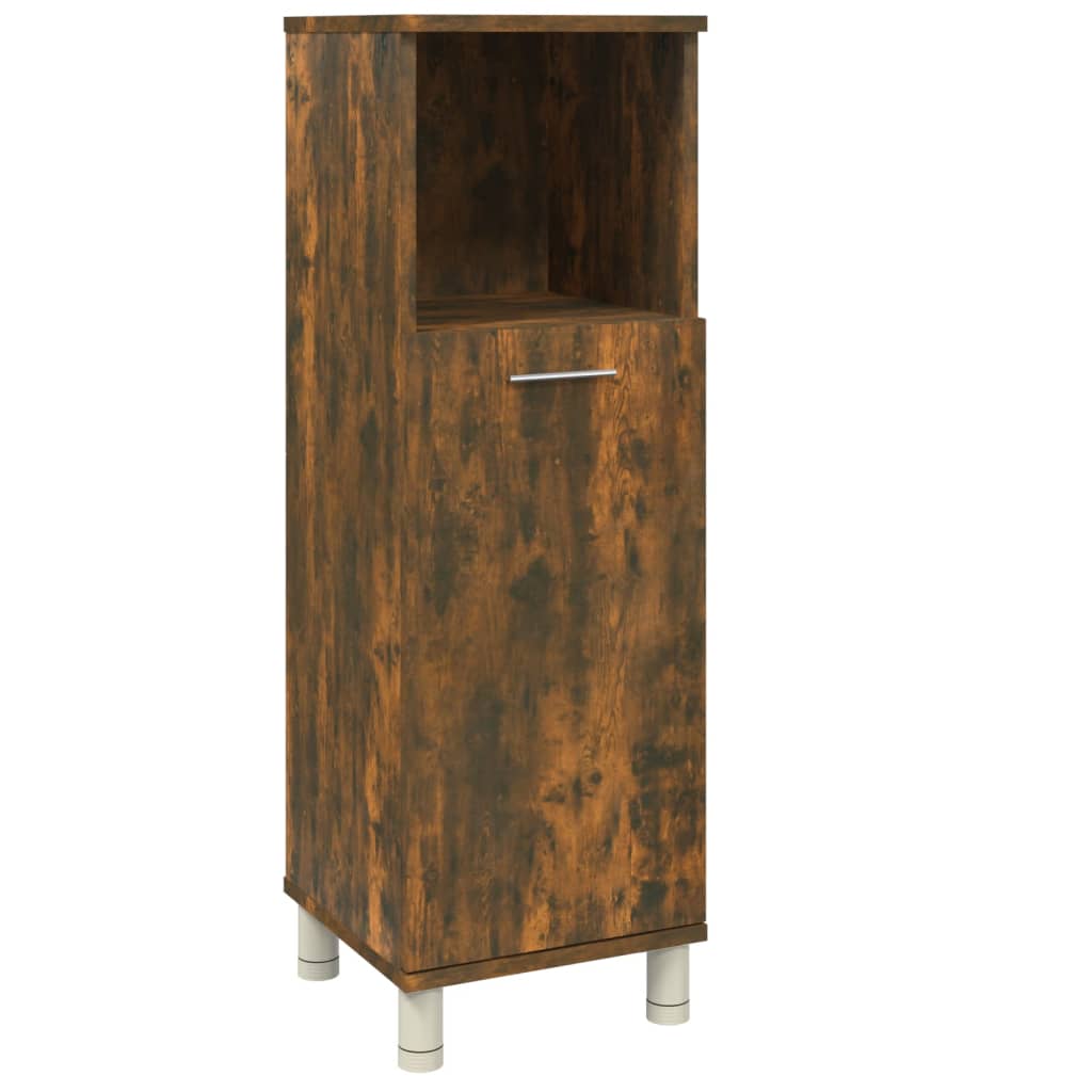 vidaXL Koupelnová skříňka kouřový dub 30 x 30 x 95 cm kompozitní dřevo