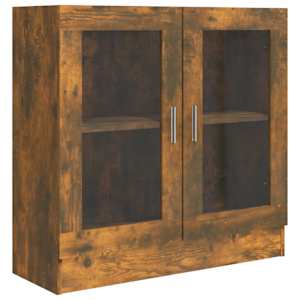 Vitrína kouřový dub 82,5 x 30,5 x 80 cm kompozitní dřevo - obrázek 2