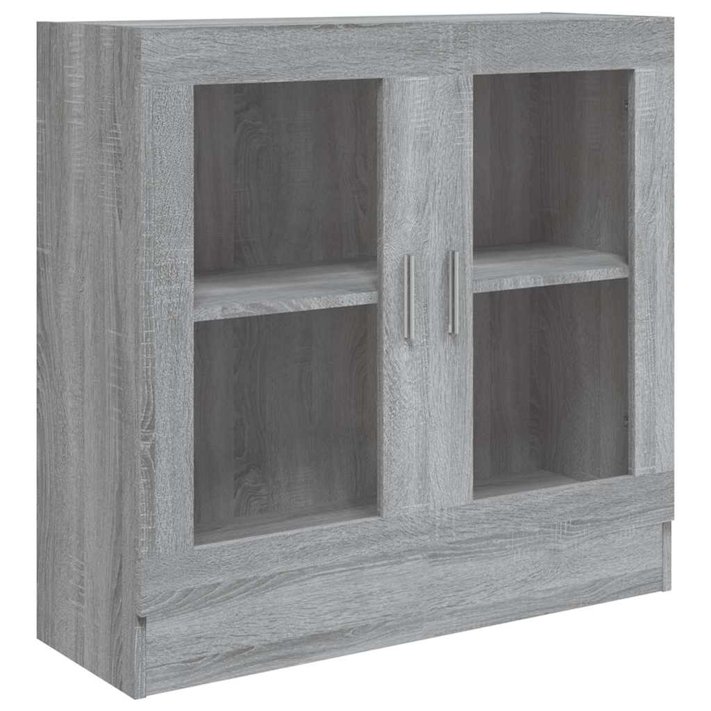 VidaXL Vitrinekast 82, 5x30, 5x80 Cm Bewerkt Hout Grijs Sonoma Eiken