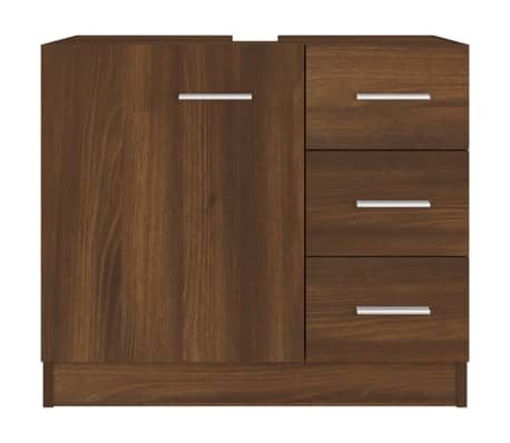 vidaXL Allaskaappi ruskea tammi 63x30x54 cm tekninen puu