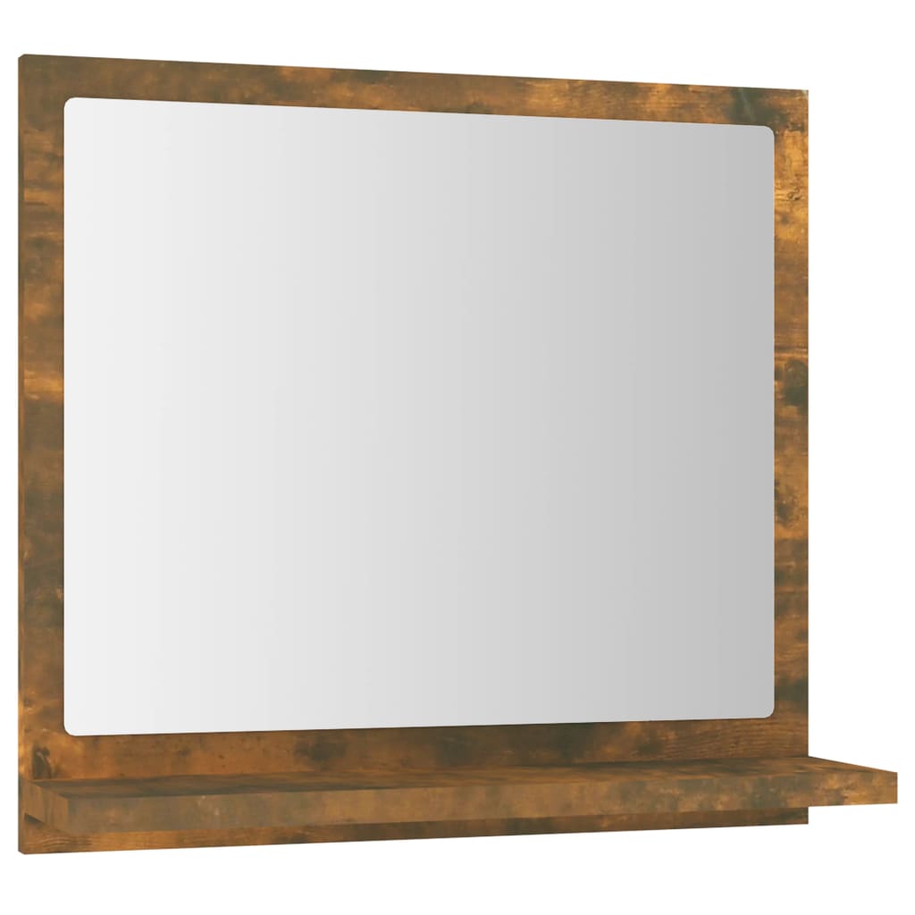 Oglindă de baie, stejar fumuriu, 40×10,5×37 cm, lemn prelucrat
