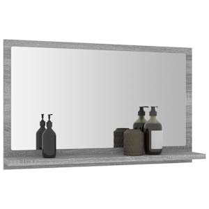 Koupelnové zrcadlo šedé sonoma 60x10,5x37 cm kompozitní dřevo - obrázek 6