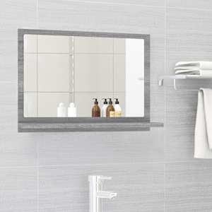 Koupelnové zrcadlo šedé sonoma 60x10,5x37 cm kompozitní dřevo - obrázek 1