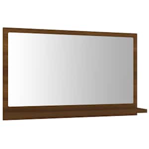 Koupelnové zrcadlo hnědý dub 60x10,5x37 cm kompozitní dřevo - obrázek 2