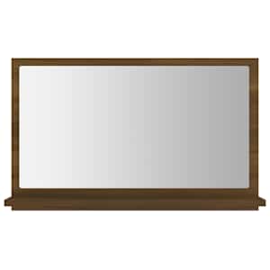 Koupelnové zrcadlo hnědý dub 60x10,5x37 cm kompozitní dřevo - obrázek 3