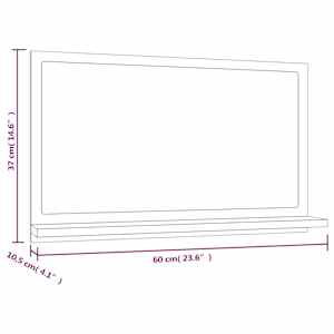 Koupelnové zrcadlo hnědý dub 60x10,5x37 cm kompozitní dřevo - obrázek 8
