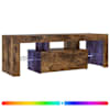 vidaXL telerialus LED-tuledega, suitsutatud tamm, 120 x 35 x 40 cm