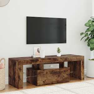 TV skříňka s LED osvětlením kouřový dub 120 x 35 x 40 cm - obrázek 1