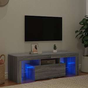TV skříňka s LED osvětlením šedá sonoma 120 x 35 x 40 cm - obrázek 4