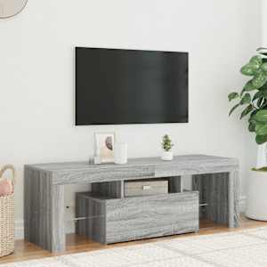 TV skříňka s LED osvětlením šedá sonoma 120 x 35 x 40 cm - obrázek 1