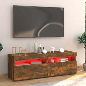 TV skříňka s LED osvětlením kouřový dub 120 x 35 x 40 cm - obrázek 4