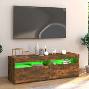 TV skříňka s LED osvětlením kouřový dub 120 x 35 x 40 cm - obrázek 5