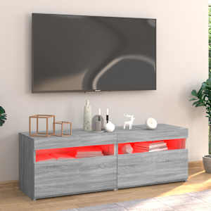 TV skříňka s LED osvětlením šedá sonoma 120 x 35 x 40 cm - obrázek 4
