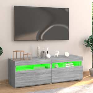 TV skříňka s LED osvětlením šedá sonoma 120 x 35 x 40 cm - obrázek 5