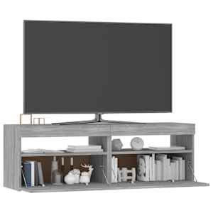 TV skříňka s LED osvětlením šedá sonoma 120 x 35 x 40 cm - obrázek 13