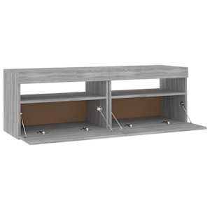 TV skříňka s LED osvětlením šedá sonoma 120 x 35 x 40 cm - obrázek 8