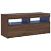 vidaXL telerialus LED-tuledega, pruun tamm, 90 x 35 x 40 cm