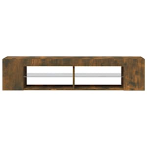 TV skříňka s LED osvětlením kouřový dub 135 x 39 x 30 cm - obrázek 4