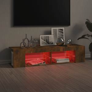 TV skříňka s LED osvětlením kouřový dub 135 x 39 x 30 cm - obrázek 7