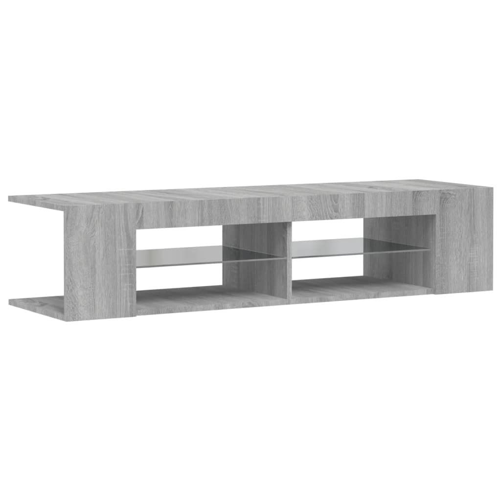 Thumbnail - vidaXL TV-Schrank mit LED-Leuchten Grau Sonoma 135x39x30 cm