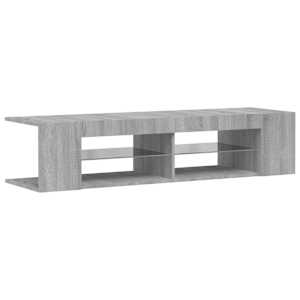 TV skříňka s LED osvětlením šedá sonoma 135 x 39 x 30 cm - obrázek 3