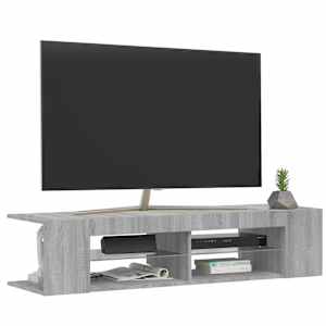 TV skříňka s LED osvětlením šedá sonoma 135 x 39 x 30 cm - obrázek 6