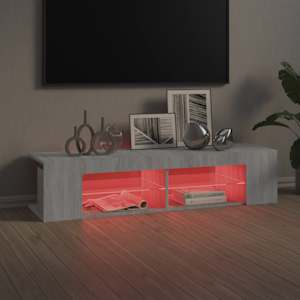 TV skříňka s LED osvětlením šedá sonoma 135 x 39 x 30 cm - obrázek 7