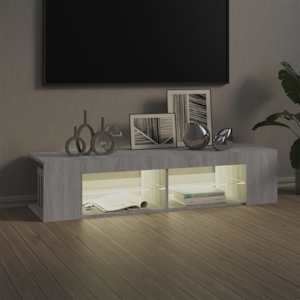 TV skříňka s LED osvětlením šedá sonoma 135 x 39 x 30 cm - obrázek 8