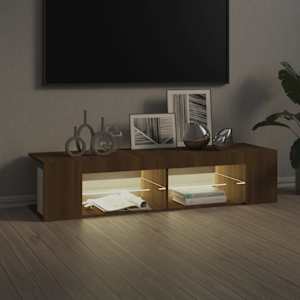 TV skříňka s LED osvětlením hnědý dub 135 x 39 x 30 cm - obrázek 7