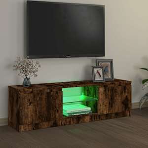 TV skříňka s LED osvětlením kouřový dub 120 x 30 x 36 cm - obrázek 4