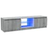 vidaXL telerialus LED-tuledega, hall Sonoma tamm, 120 x 30 x 36 cm